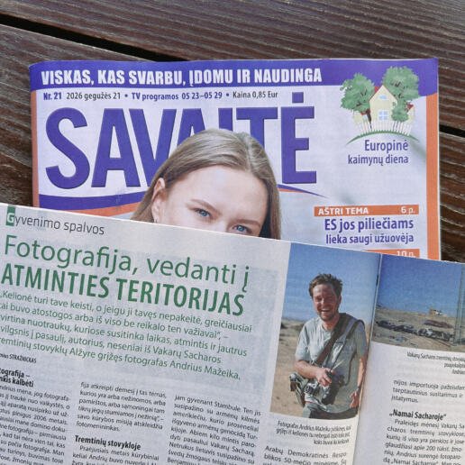 Pokalbis apie fotografiją ir Vakarų Sacharą žurnale „Savaitė“